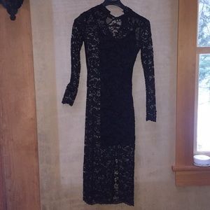 Black size 0 French Connection dress with slip NWT